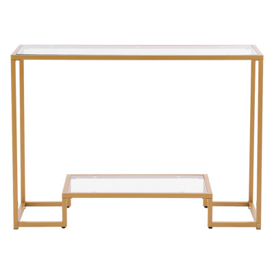 2-Tier Glass Console Table