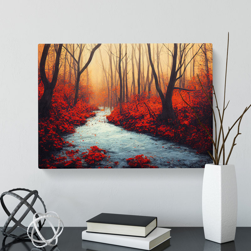 Dignified Autumn Forest - Wrapped Canvas, 35cm H x 50cm W x 3cm D