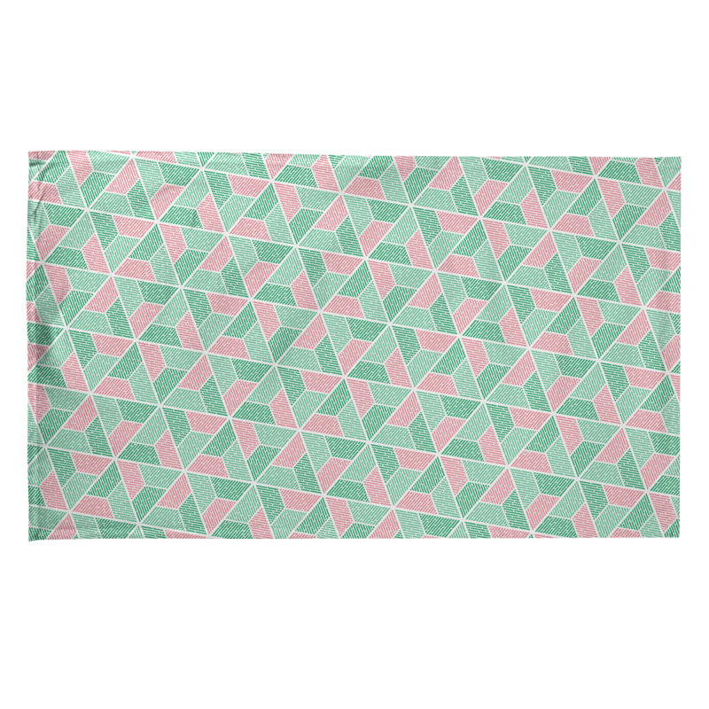 Mcguinness Tea Towel Kitchen Towel, Cotton Twill, Green/Pink