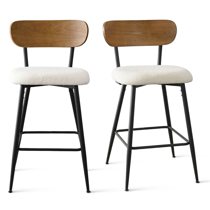Tabouret de comptoir de salle à manger rembourré 27 po