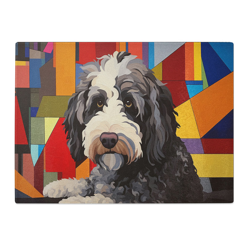 Cockapoo Constructivism  Glass Chopping Board