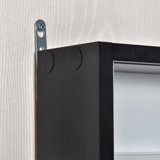 5-Tier Display Cabinet, Glass Display Case With 2 Doors And Adjustable Shelves, Wall-Mounted