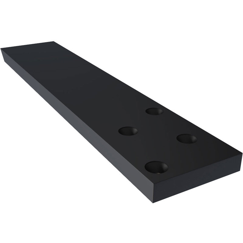 Support flottant dissimulé en acier robuste, H 12 po x l 0,5 po x P 2,5 po