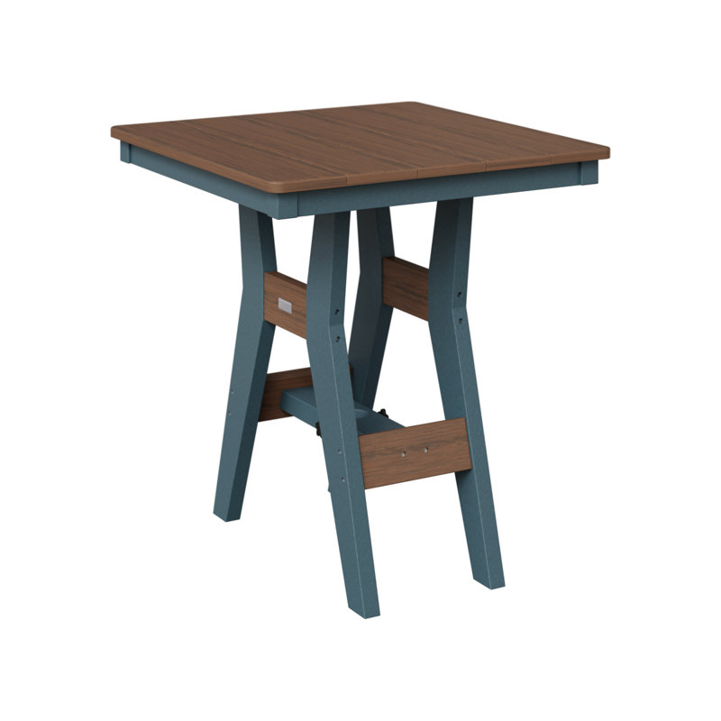 Harbor Outdoor Square Dining Table, Slate, Brazilian Walnut