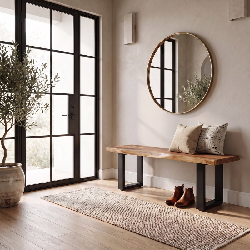 Banc en bois massif Beames 48 "Beats, Naturel