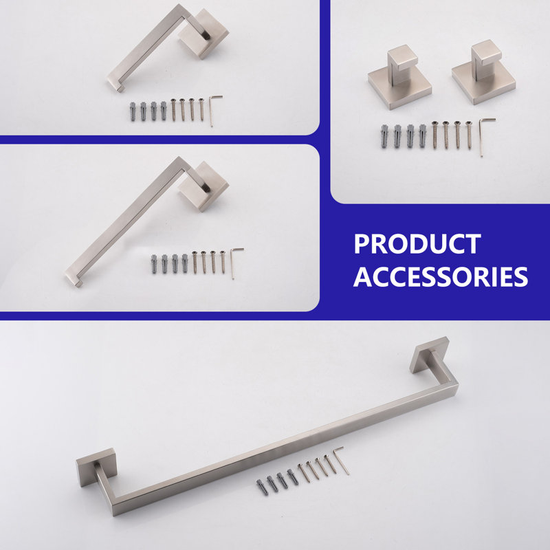 5 - Piece Bathroom Hardware Set, Brushed Nickel