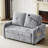 Modern Loveseat, Pull-Out Sofa Bed With Adjustable Backrest-1030964128