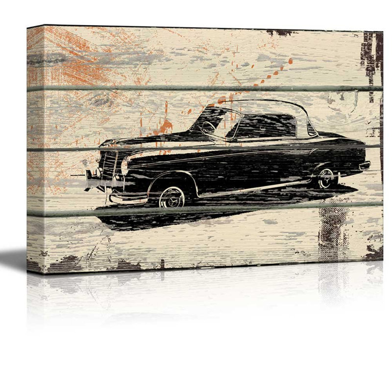 Illustration classique de la gravure sur bois classique de Mercedes, art de maison rustique, H 24 po x l 36 po