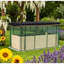 Grands pots à fleurs en acier galvanisé avec cage de culture, style moderne pour jardins familiaux
