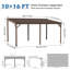 Pergola murale de terrasse avec toit en acier galvanisé incliné-123258210-123258211