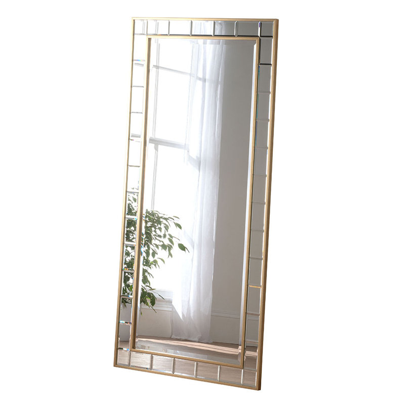 Adre Flat Wall Mirror, Silver/Gold