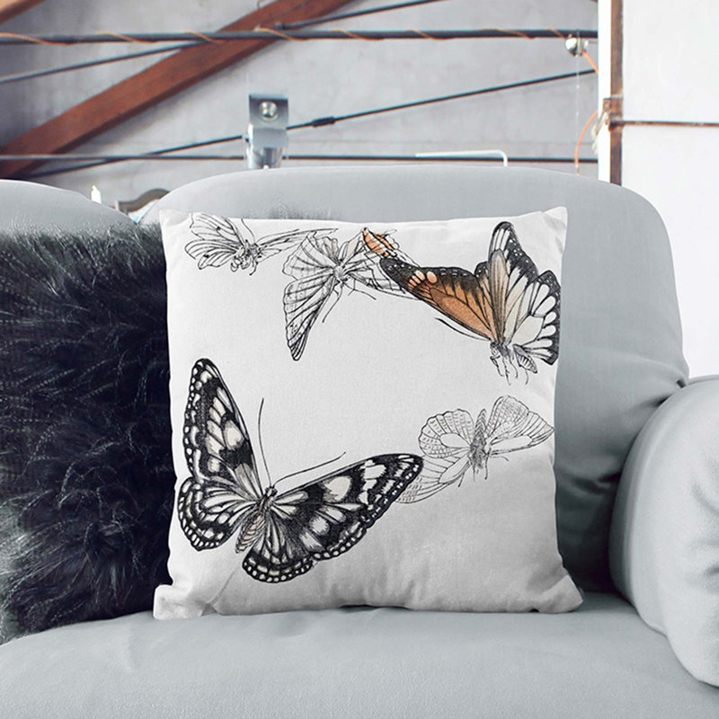 Square Throw Cushion, 40cm H x 40cm W x 15cm D