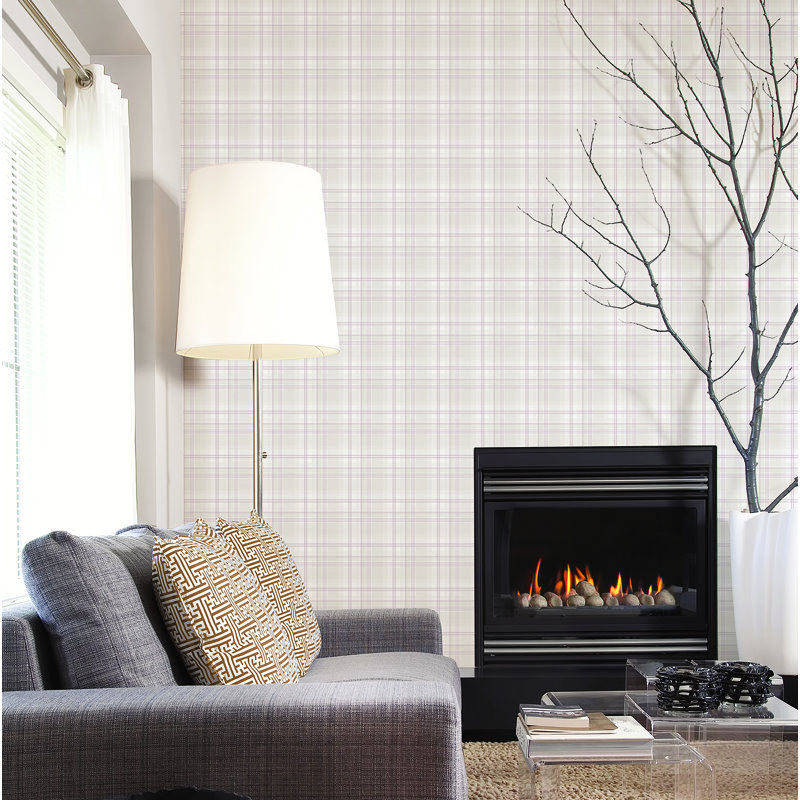 10m x 53cm Matte Wallpaper Roll, Beige/Pink