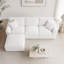 Canapé d'angle à compression, canapé modulaire en mousse blanc laiteux de 271 cm (106,7 po) pour maison moderne