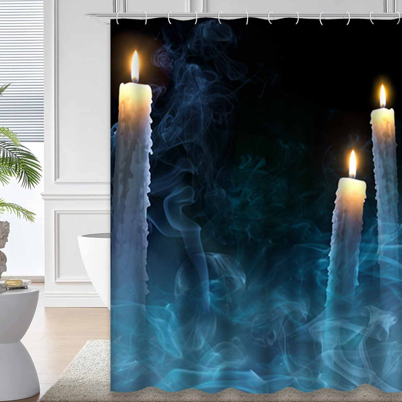 Rideau de douche Mystical Candles, L 72 po x l 78 po