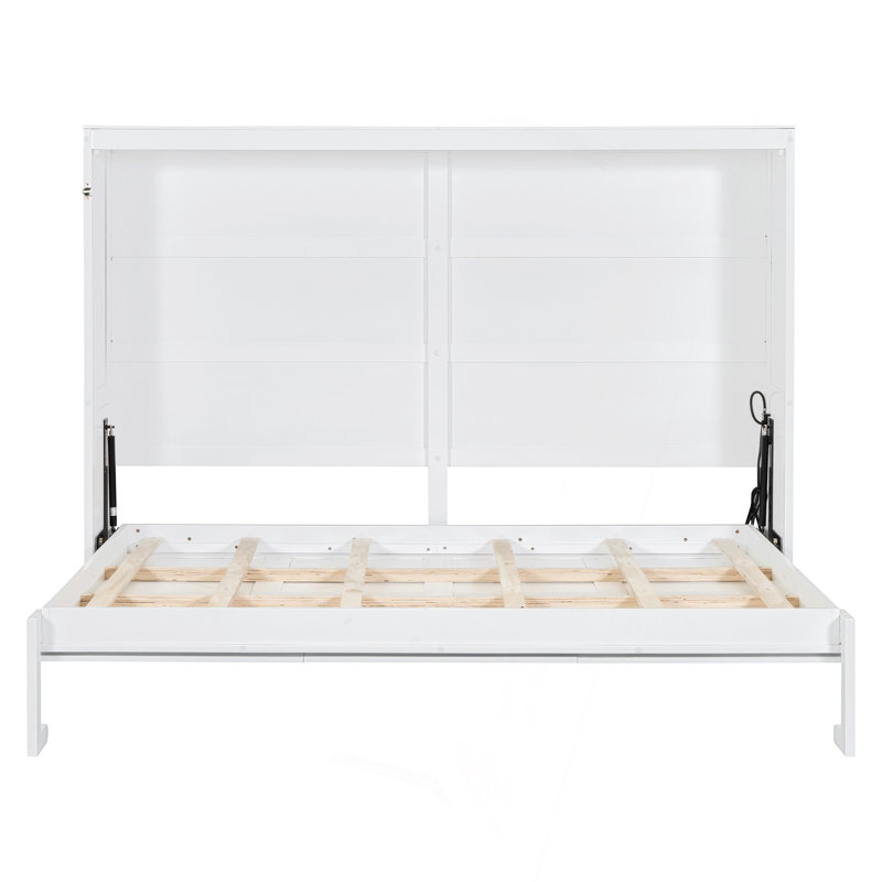 Lit escamotable Murphy, Lit double, Blanc