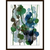 Emerald And Indigo Drops 1 Print by Christopher Kennedy
