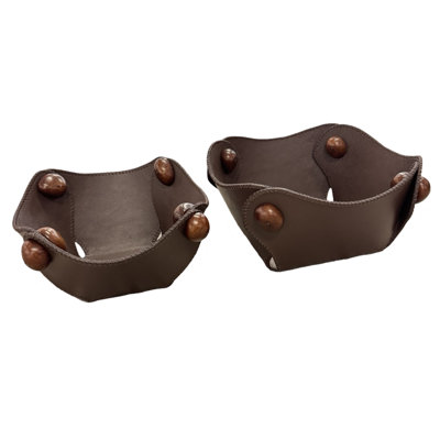 SOUTH AMERICAN Leather And Tagus Basket
