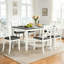 Ensemble de salle à manger en bois massif 7 pièces avec table et 6 chaises rembourrées à dossier en X-1715464209-1715464210
