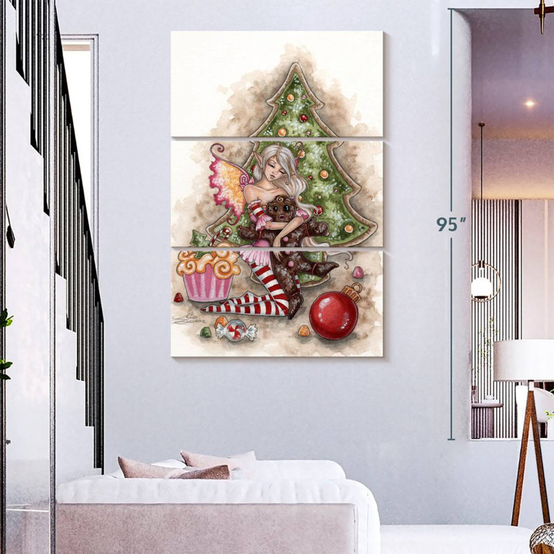 Lelend Twas la nuit avant Noël, H 32 po x l 20 po