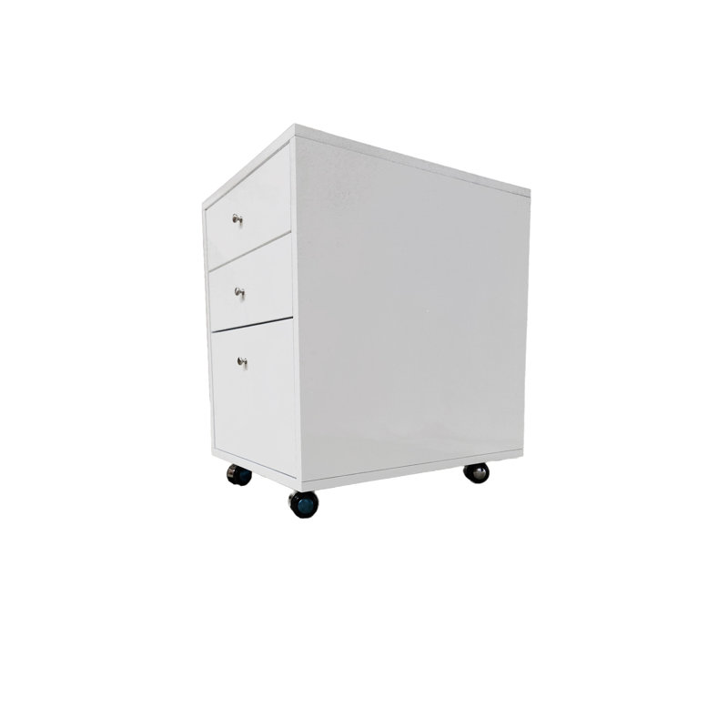 Bali White Gloss File Drawer 3