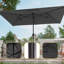 11x7Ft Double-Sided Patio Umbrella with Large Canopy-1788687358