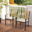 Ensemble de 4 chaises d'extérieur en métal avec coussins rembourrés amovibles pour patio
