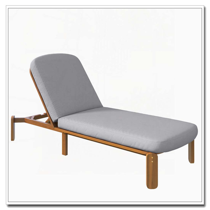 Chaise longue d'extérieur ajustable, Gris