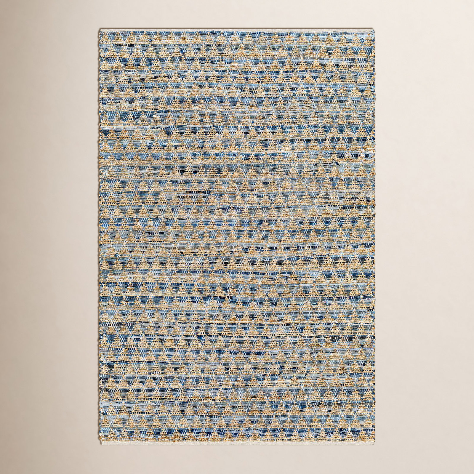 Hand-Woven Geometric Jute Rug, Rectangle 6' x 9'