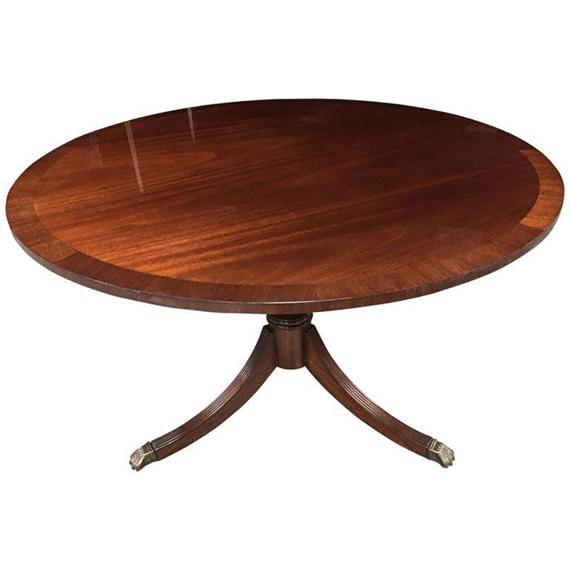 Round Mahogany Wood Dining Table