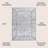 Brandy Rustic Border Low-Pile Machine-Washable Light Gray/Blue Rug-1149008974