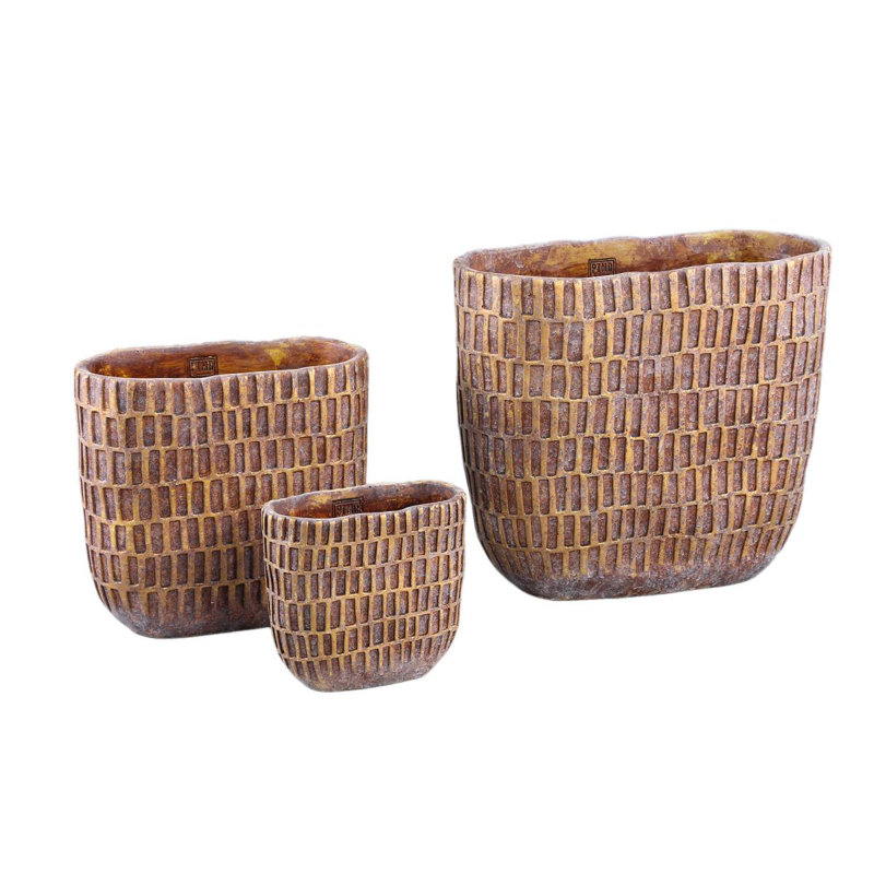 Ontario Ceramic Pot Planter, 28cm H x 30cm W x 15cm D