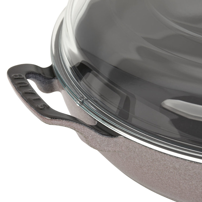 Cast Iron 3.59-qt Braiser with Glass Lid, Lilac