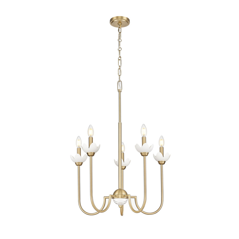 Lustre Allistair, Doré, 5 lumières, H 31,25 po x l 24 po x P 24 po