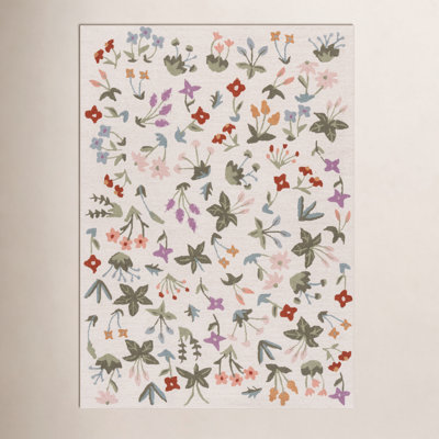 Hand-Tufted Wool Floral Outdoor Rug