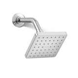 Parallel Single-Function Square Showerhead, Shower Head with One Spray, 2.5 GPM