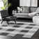 Vasag Plaid Power Loom Performance Black/ Gray/ White Rug