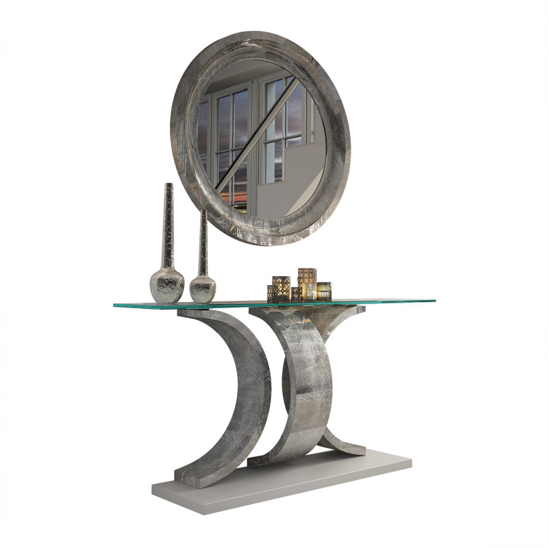 Saphire C11-13 avec Miroir, Haute brillance, H 31,50 po x l 47,24 po x P 15,75 po