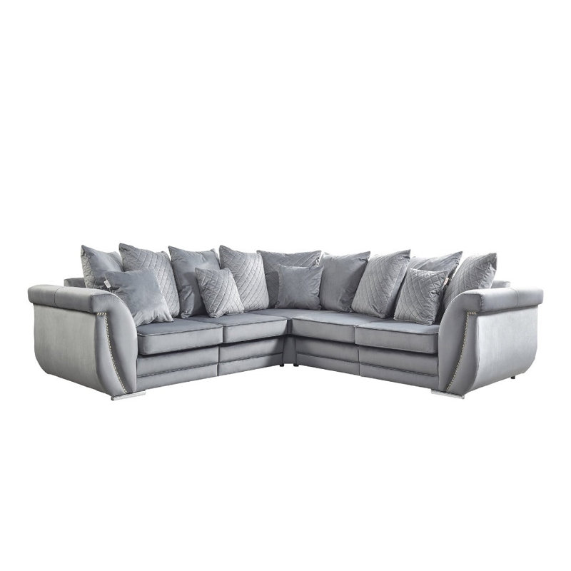Hampton 5 Seater Velvet Corner Sofa