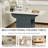 Extendable Drop Leaf Folding Dining Table With Drawer & Storage Rack