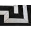 Area Cowhide Geometric Area Rug in Black/Cream-1577026468