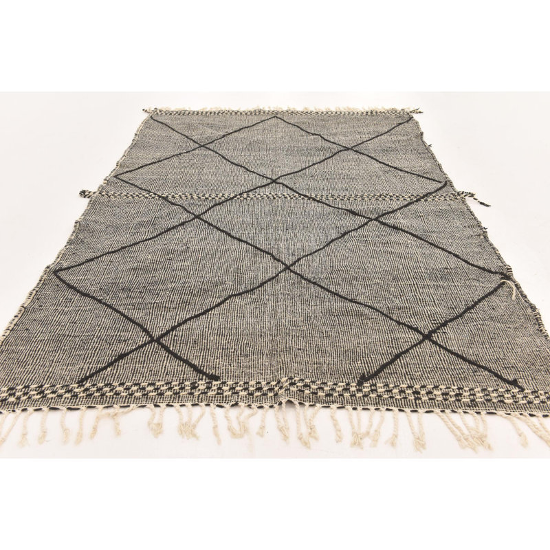 Tapis noir et blanc Nathaniel
