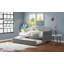 Lit de jour simple en bois avec lit gigogne, canapé-lit pour le salon de la chambre à coucher, gris (VIEUX SKU: WF192861AAE)-881211601