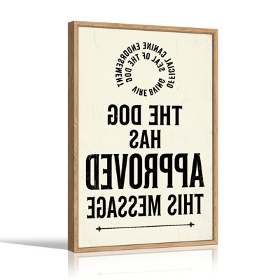 Dog Approved Canvas Wall Art Set Of 1
