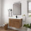 Meuble-lavabo de 30 pouces avec lavabo en céramique blanc et tablette ajustable