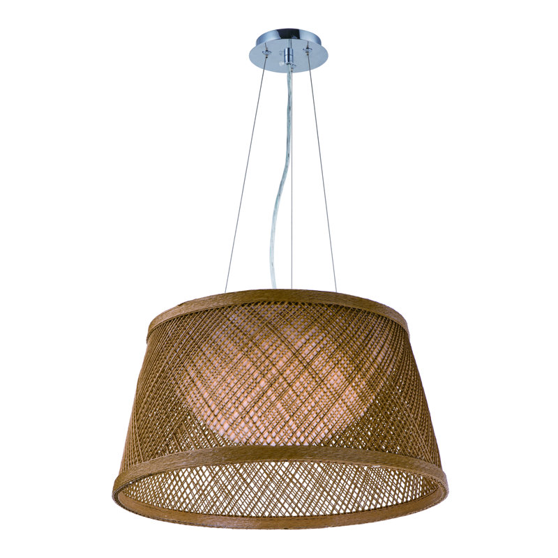 Luminaire suspendu à 1 lumière DEL Carlisle, Naturel