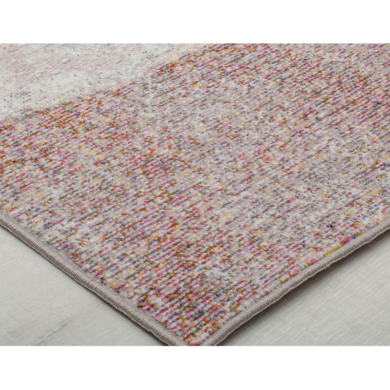 Tapis bleu contemporain Claudeen, Rectangle 2 pi 6 po x 4 pi