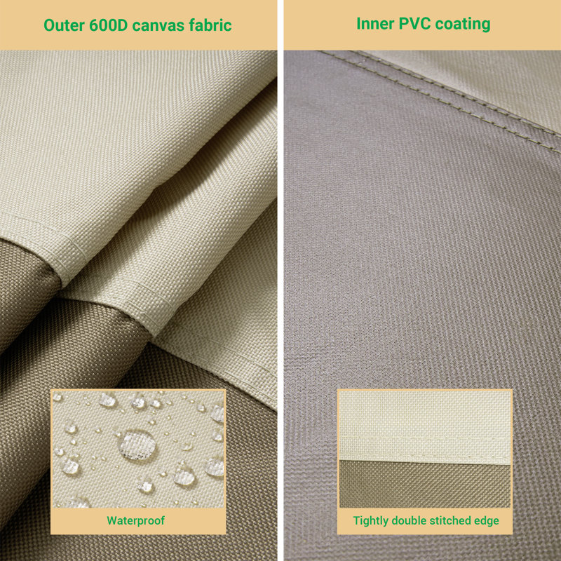 Outdoor Patio Umbrella Cover, Beige/Brown