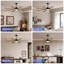 Ventilateur de plafond de 60 pouces avec lumières et télécommande, 8 pales en contreplaqué, moteur à courant continu réversible à 6 vitesses, 3CCT, ventilateur de moulin à vent pour la cuisine, le salon et la chambre à coucher-465056680