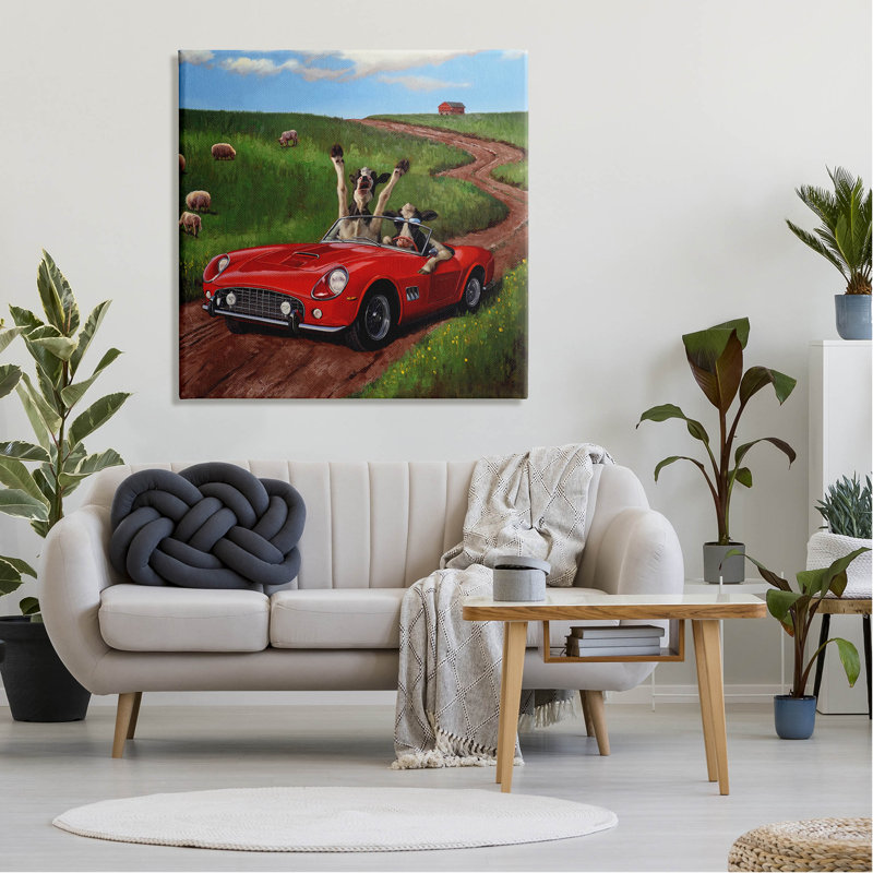 Art sur toile, "Road trip", H 36 po x l 36 po x P 1,5 po